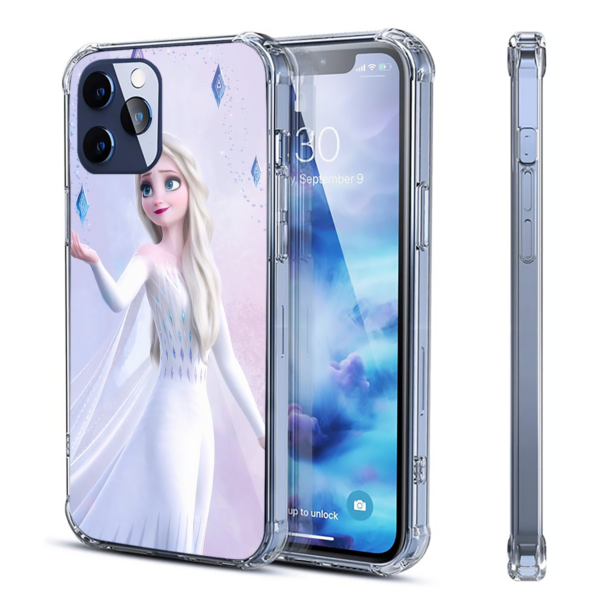 （画像用） アナと雪の女王 アンナ エルサ Frozen Anna Elsa 【iPhone 12シリーズ対応】透明スマホケース（クリアソフトケース）